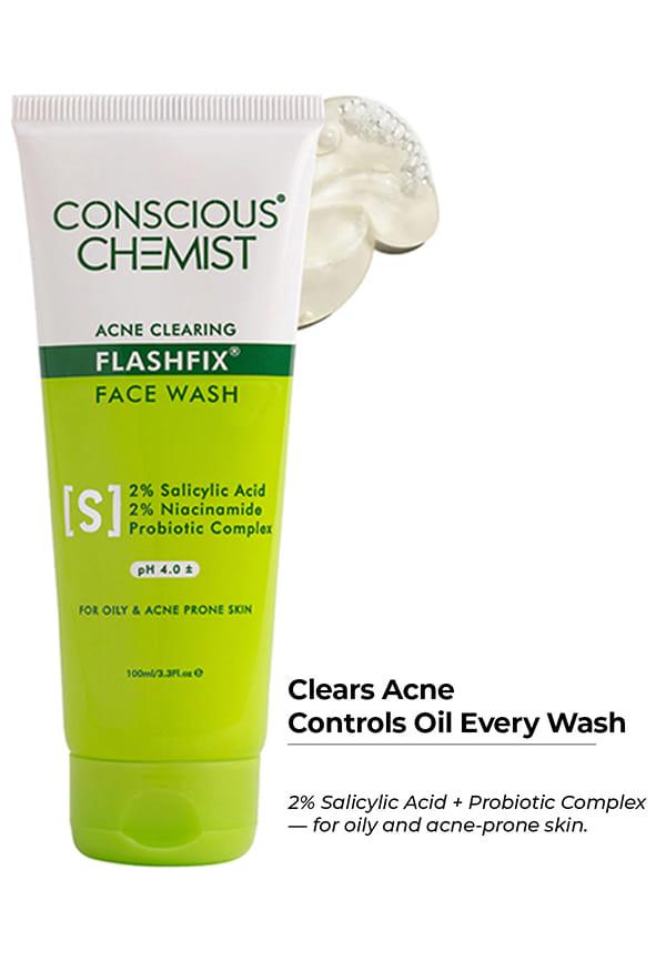 Flashfix Salicylic Acid Cleanser For Oily Acne Prone Skin