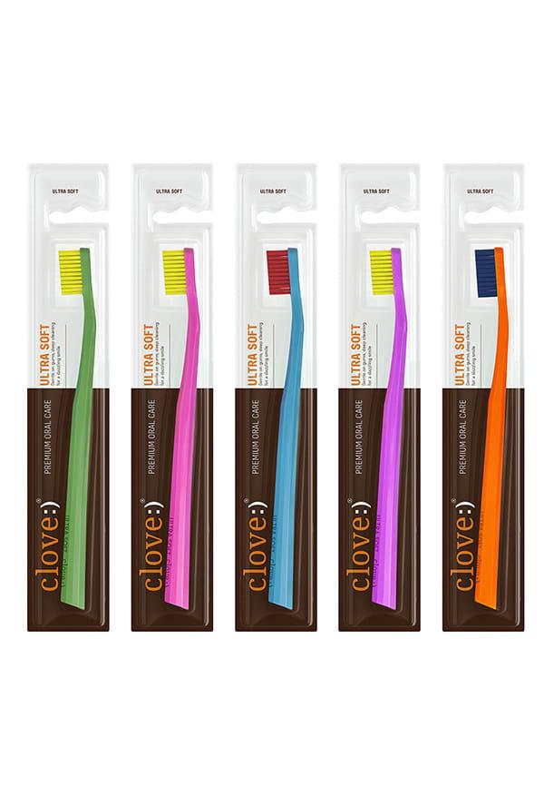 4160 Ultra Soft Bristles Toothbrush for Deep Cleaning - Pack of 5 Assorted Colors