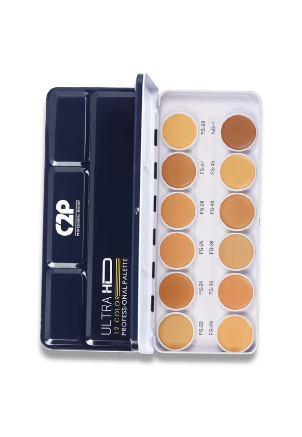 Ultra HD Cover & Conceal Waterproof,Oxidizeproof Makeup Base Supraemeshield Palette 12 Colors