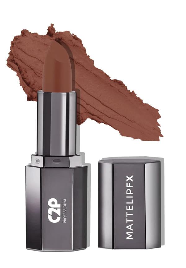 C2P PRO Lip FX Matte Lipstick Long Lasting Pigmented Silky Smooth Creamy Matte Finish with Vitamin E Shea Butter for Hydration and Moisturization (3.