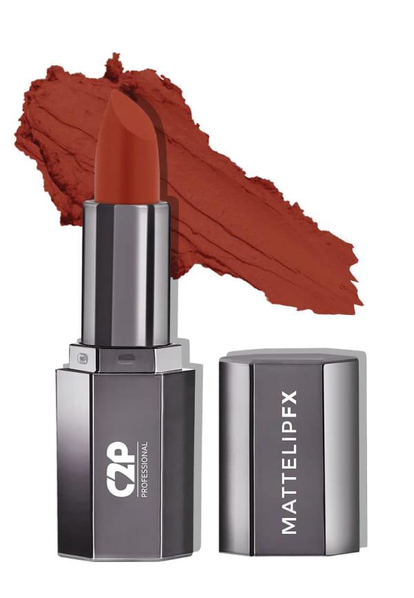 C2P PRO Lip FX Matte Lipstick Long Lasting Pigmented Silky Smooth Creamy Matte Finish with Vitamin E Shea Butter for Hydration and Moisturization (3.