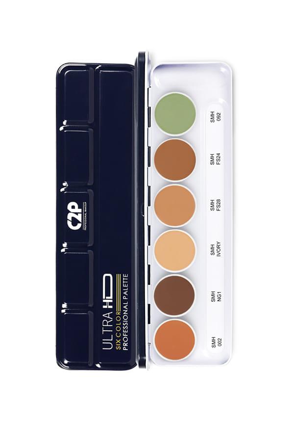 C2P Pro Ultra HD Cover & Conceal Waterproof, Oxidizeproof Makeup Base Supraemeshield Must Have Palette 6 Colors - 21g