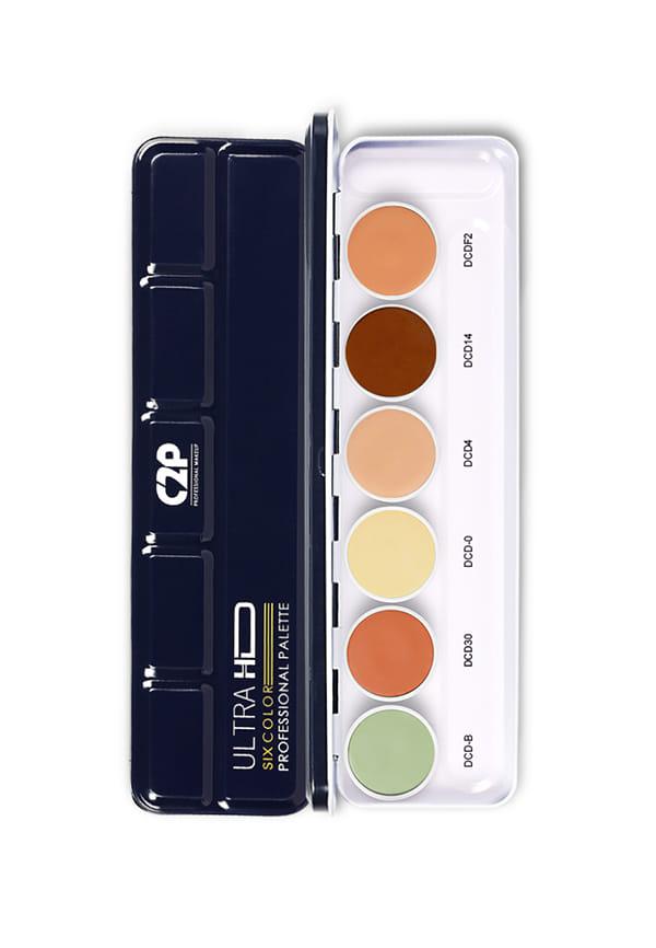 Ultra HD Cover & Conceal Waterproof Dermashield Color Corrector Palette 6 Colors
