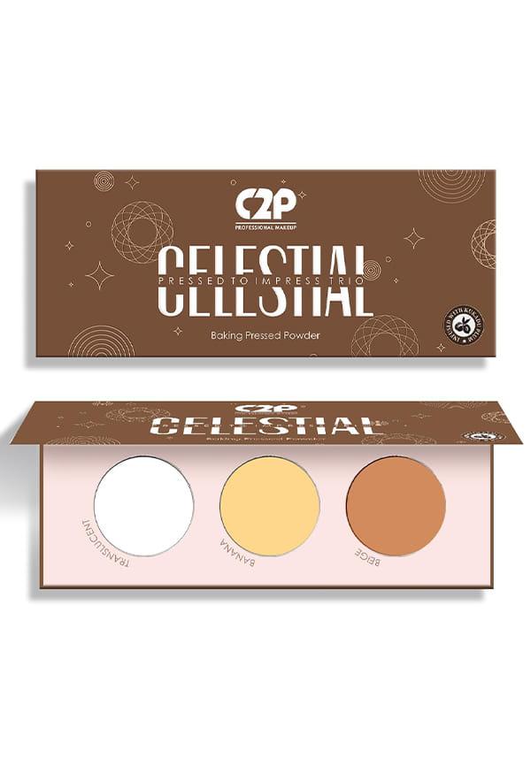 Celestial Pressed To Impress Trio ,Baking Press Powder (Beige Banana Translucent)