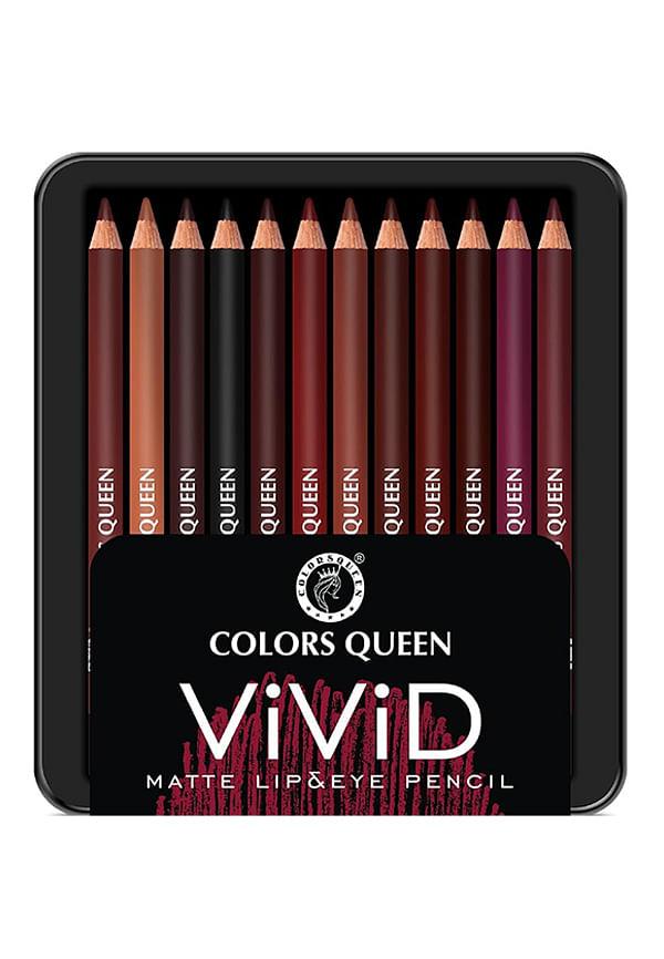 Vivid Matte Eye & Lip Liner Pencil Set of 12