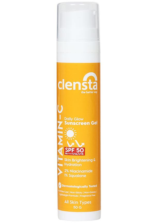Daily Glow Sunscreen Gel SPF 50 PA++++ with Vitamin C, Niacinamide and Squalane, UVA/UVB Filters
