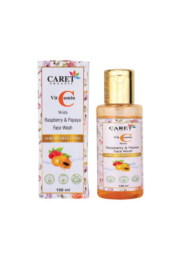 Vitamin C Face Wash With Rasberry & Papaya | Vegan & Paraben Free