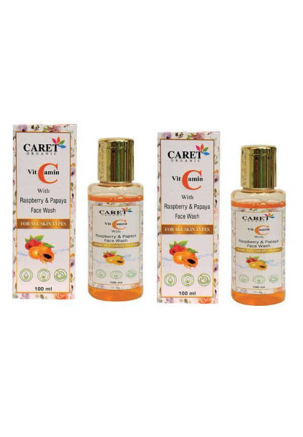 Vitamin C Face Wash With Rasberry & Papaya | Vegan & Paraben Free