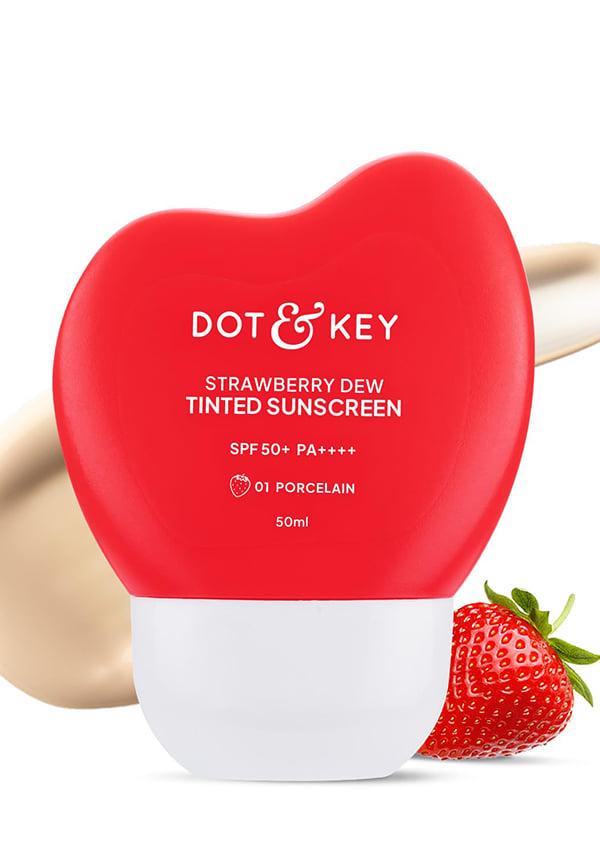 Strawberry Dew Tinted Sunscreen, In-Vivo Tested SPF 50+ PA++++