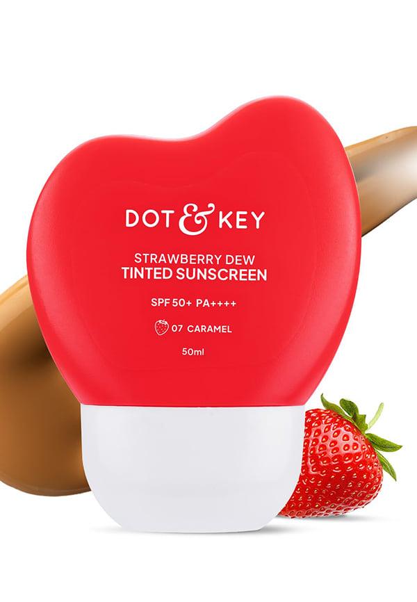 Strawberry Dew Tinted Sunscreen, In-Vivo Tested SPF 50+ PA++++