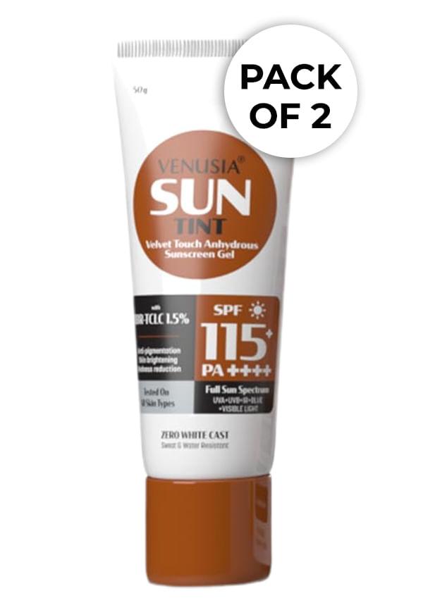 Tinted sunscreen SPF115I Full spectrum protection I UVA UVB Blue light protect (Pack of 2)