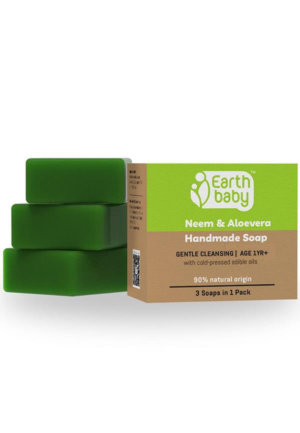 Handmade Neem & Aloe Vera Soap for kids 1 year and above