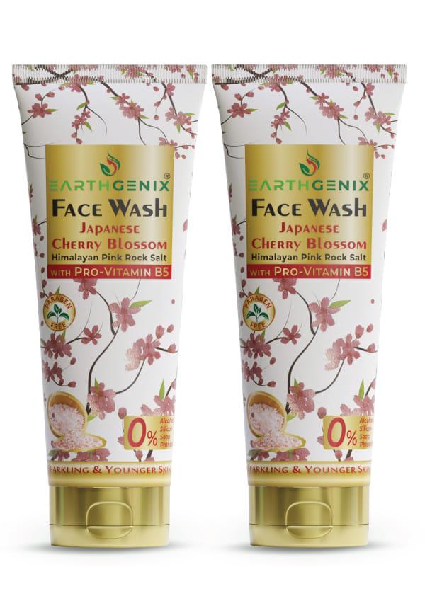 Japanese Cherry Blossom + Himalayan Pink Rock Salt Face Wash with Pro-Vitamin B5