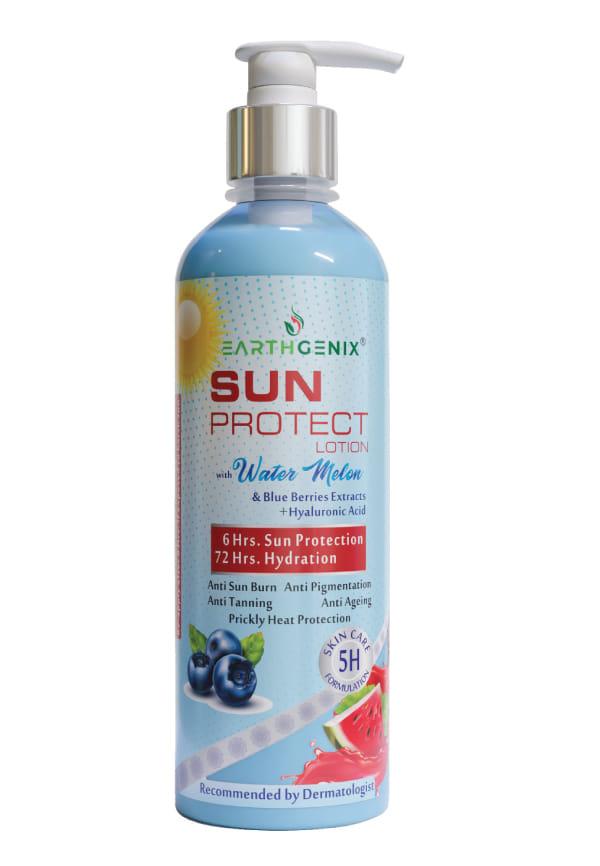 Sun Protect Lotion with Water Melon & Blue Berries Extracts + Hyaluronic Acid