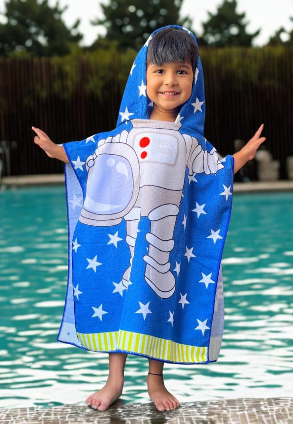 Hooded Kids Towel – Astronaut Design