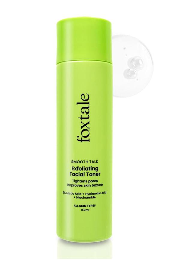 Exfoliating Face Toner with 5% Lactic Acid for Pore Tightening, Gentle Exfoliation