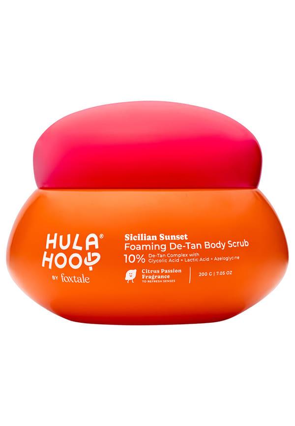 Hula Hoop Foaming 10% De-Tan Body Scrub, 5% Glycolic Acid