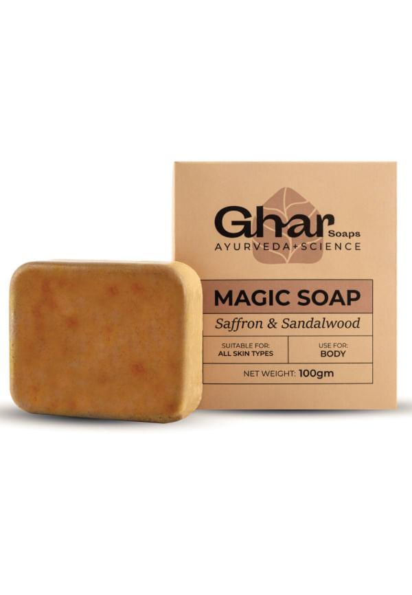 Sandal Wood And Saffron Bath Soap Bar