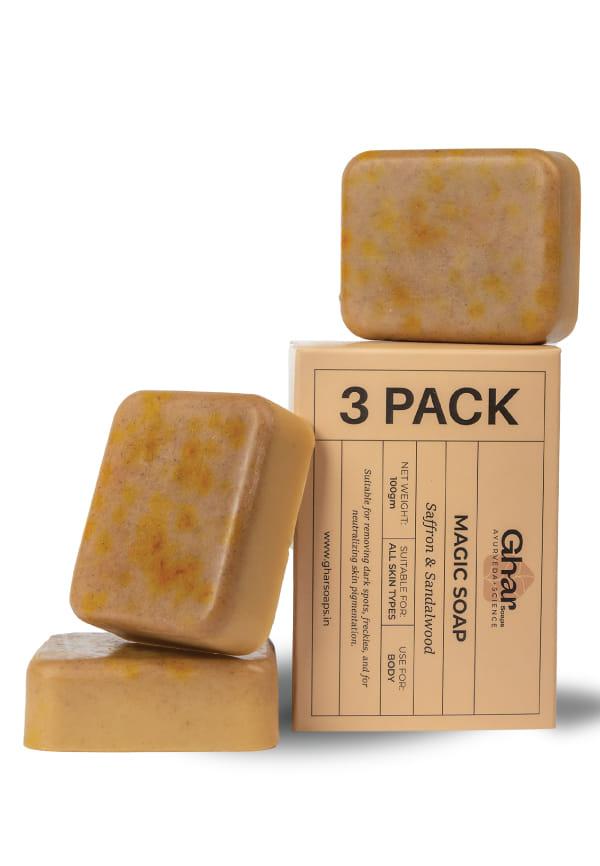 Sandal Wood And Saffron Bath Soap Bar