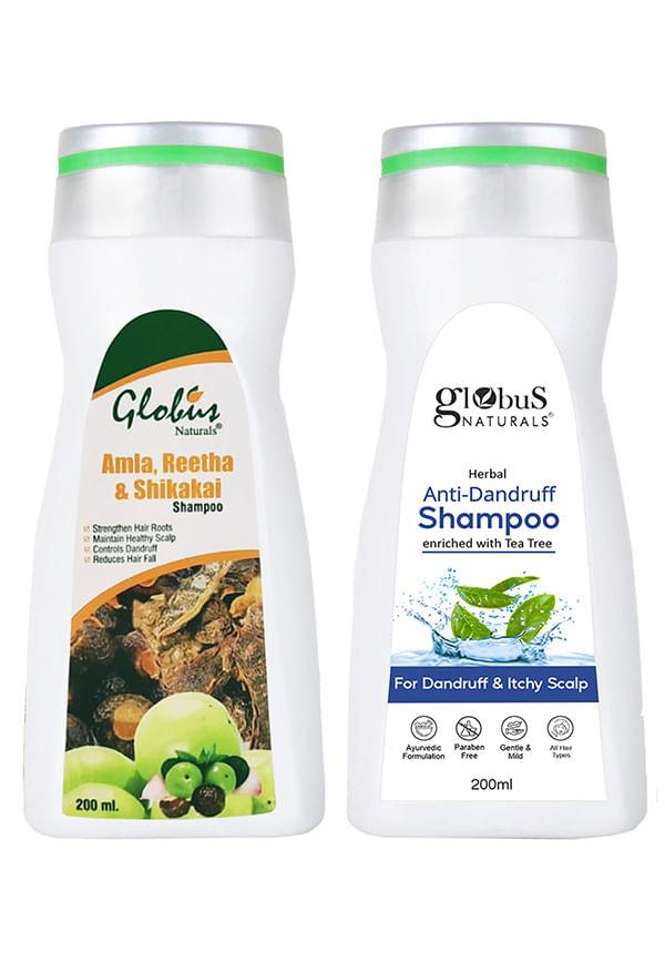 Amla Reetha Shikakai Shampoo & Anti Dandruff Shampoo Combo Pack