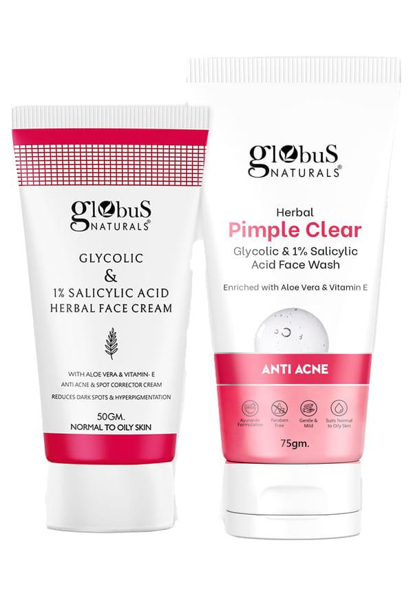 Anti Acne & Pimple Clear Glycolic Face Care Combo