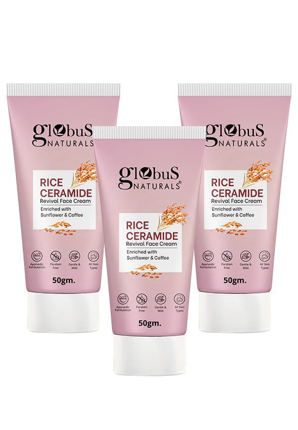 Rice Ceramide Revival Face Cream, Enriched with Sunflower & Coffee