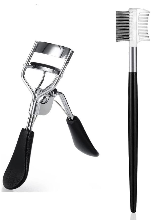 Eyelash Curler and Eyebrow Brush and Eyelesh Comb Set