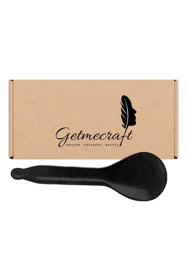 Black Obsidian Spoon Shape Gua Sha Massage Tool
