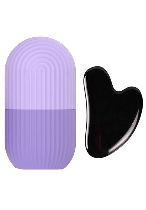Ice Roller and Black Obsidian Gua Sha Facial Massage Tool