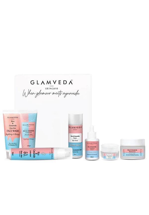 Korean Glass Skin Rice & Ceramide 7 Step Weekly Skincare Routine For Women with Gift Box