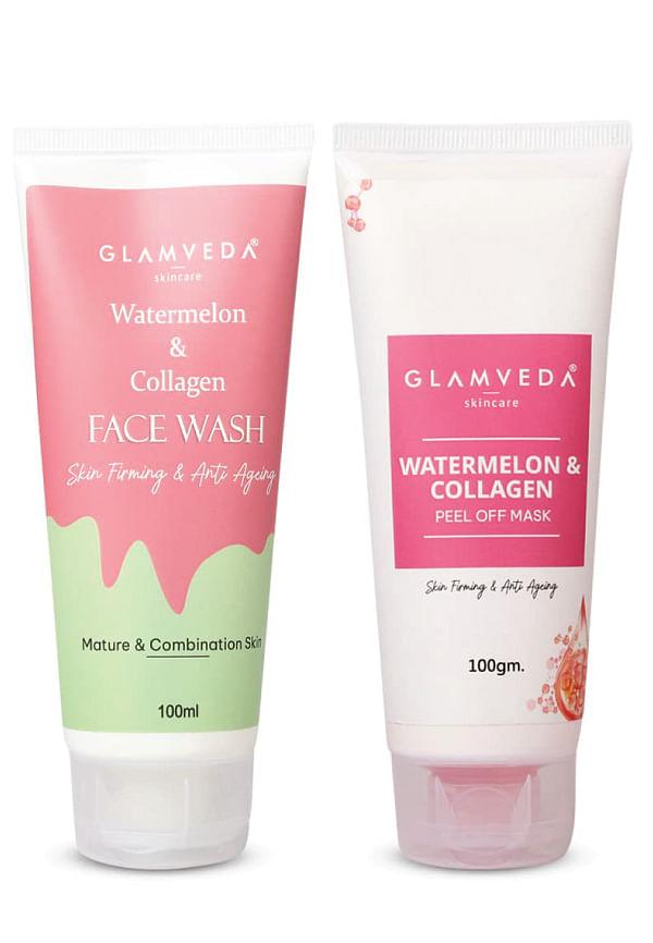Watermelon & Collagen Anti Ageing Combo ( Face wash + Peel Off Mask )