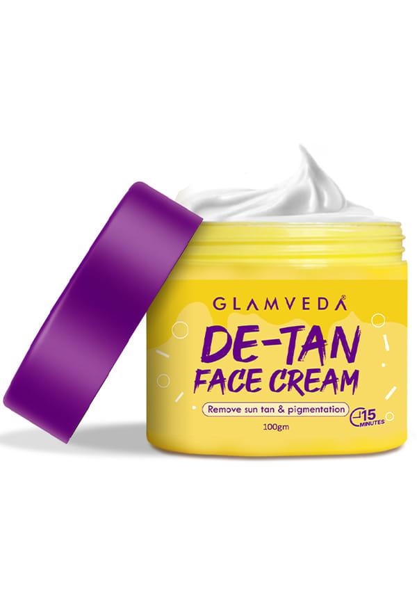 De-Tan Face Cream Mask for Glowing Skin