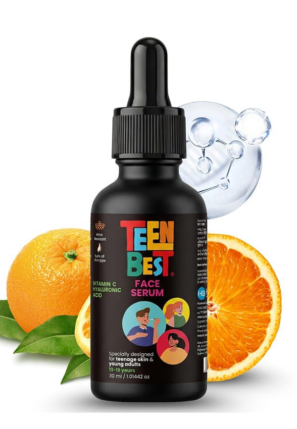 Teens Vitamin C Serum for Glowing Skin, Acne & Dull Skin for Boys & Girls