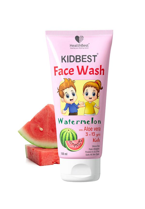 Kidbest Facewash for Kids | Normal Skin, Sensitive Skin & Dry Skin | Tear, Paraben, SLS free | Watermelon Flavor | 200g
