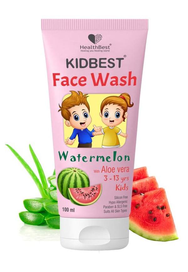 Kids Face Wash Organic Watermelon for Normal, Gentle Sensitive & Dry Skin Types, Tear, Paraben, SLS Free - 100ml