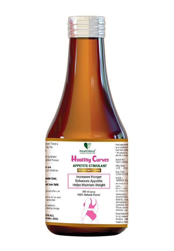 Healthy Curves Weight Gain Syrup for Women & Girls Pineapple Flavor