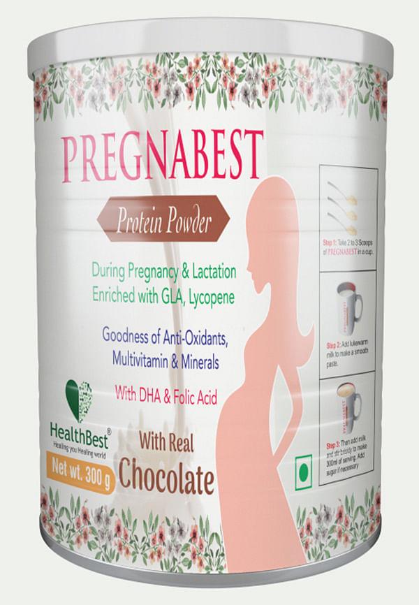 Pregnabest Protein Powder for Women | Prenatal, Pregnancy & Lactation | Anti-Oxidants | Multivitamin & Minerals with DHA & Folic Acid | Chocolate Fla