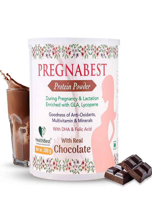 Pregnabest Protein Powder for Women | Prenatal, Pregnancy & Lactation | Anti-Oxidants | Multivitamin & Minerals with DHA & Folic Acid | Chocolate Fla