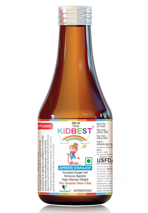 Kidbest Appetite Stimulant Syrup for Kids| Enhances Appetite |Maintain healthy Weight
