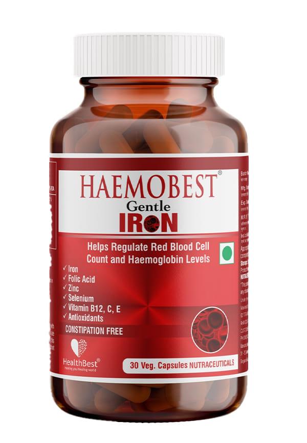 Haemobest Iron Supplement for Hemoglobin Support, Energy & Immunity, Men & Women