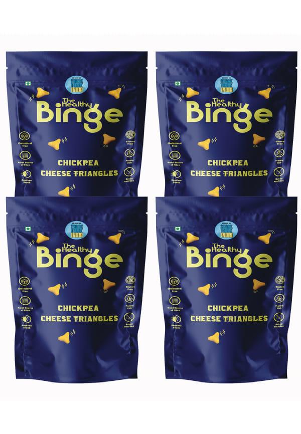 Chickpea Protein Triangles - Pack of 4 Cheese Flavours High in Fiber & Protein