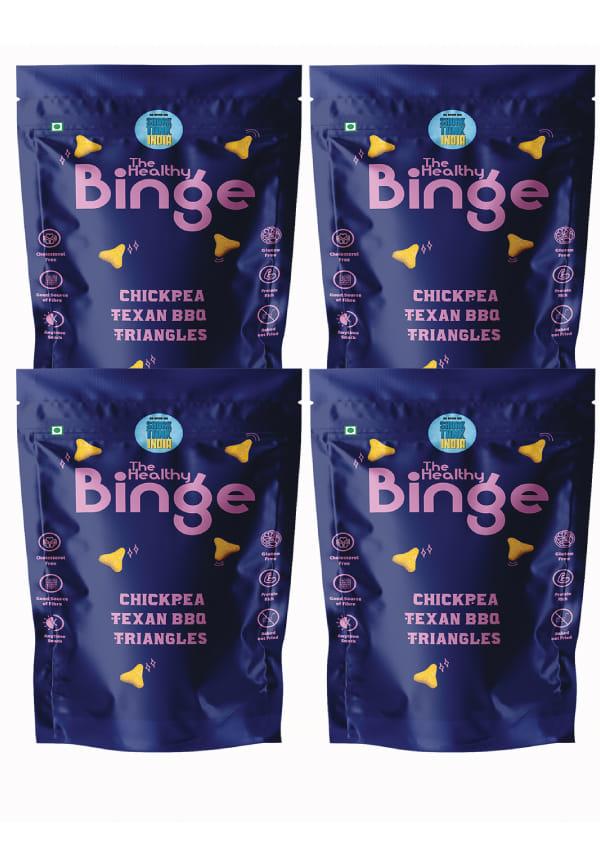 Puffed Chickpea Triangles | Pack of 4 | Texan BBQ | Protein Packed