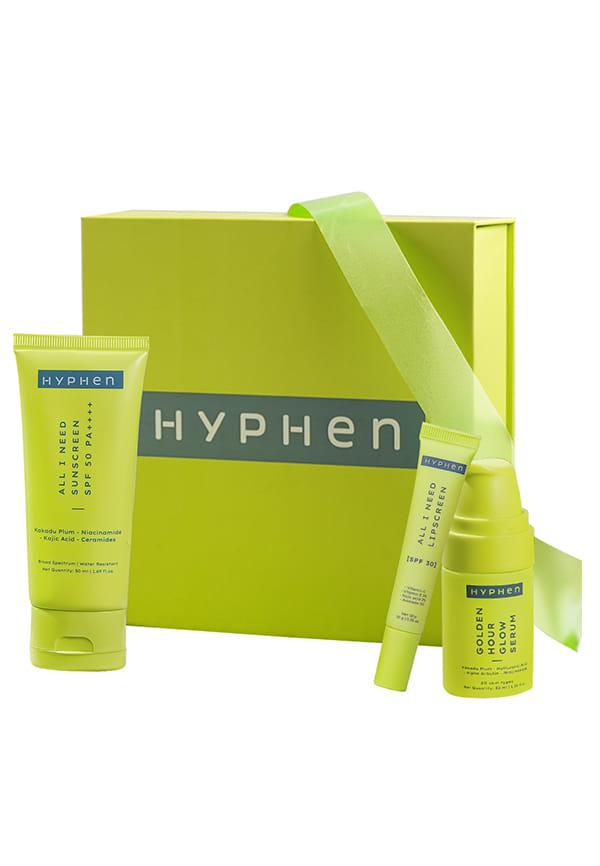 Daily Glow Essentials Gift Kit - Routine with Face Serum, Sunscreen & Lip Balm