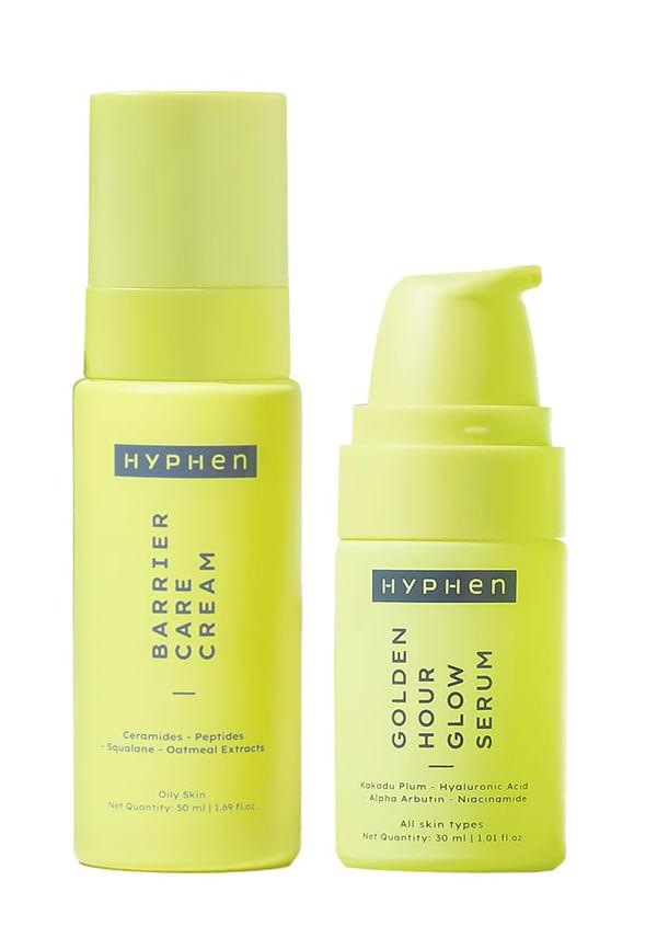 Daily Night-Care Routine for Oily & Combination Skin with Face Serum & Barrier Care Cream