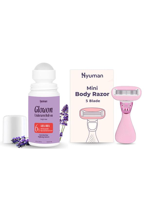 Mini Body Razor & Underarm Roll-On Combo