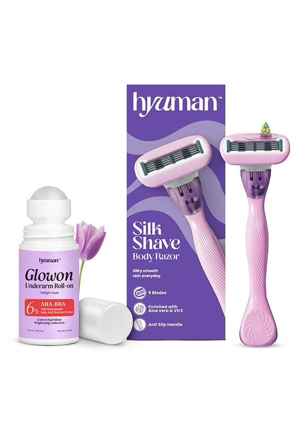 SilkShave Razor & Underarm Roll-On Combo