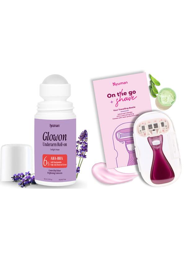 On the go Razor & Underarm Roll-On Combo