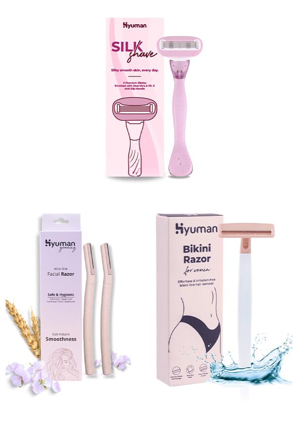 Face Razor + SilkShave Razor + Bikini Razor