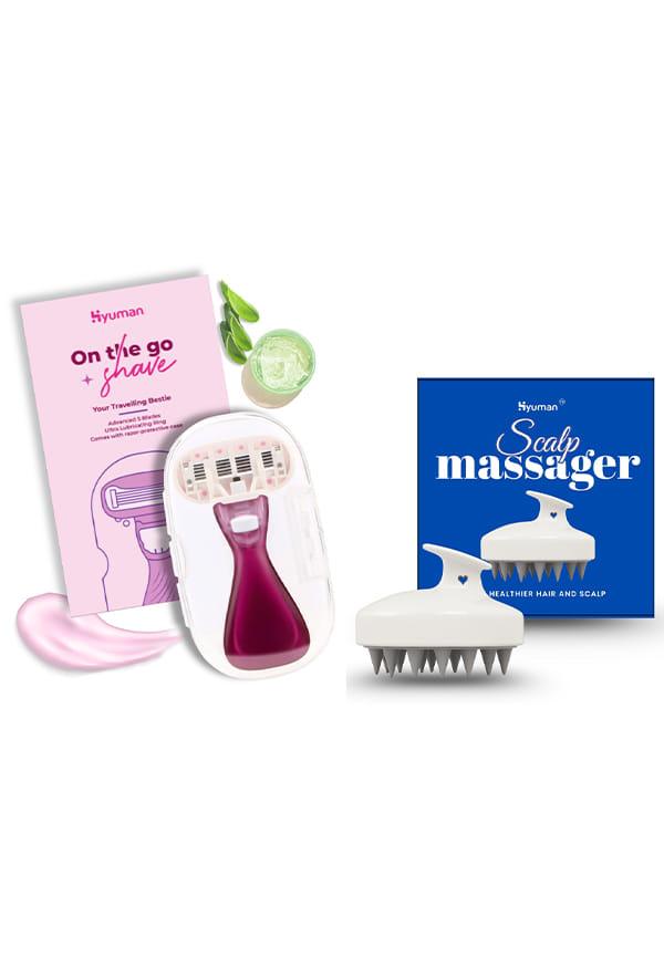 On The Go Razor + Scalp Massager