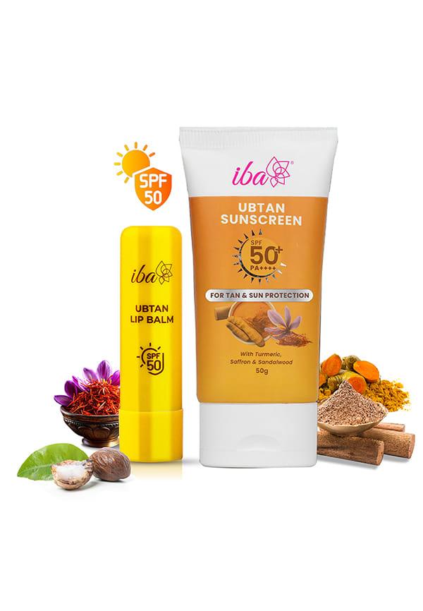 Ubtan Lip Balm + Ubtan Sunscreen Combo